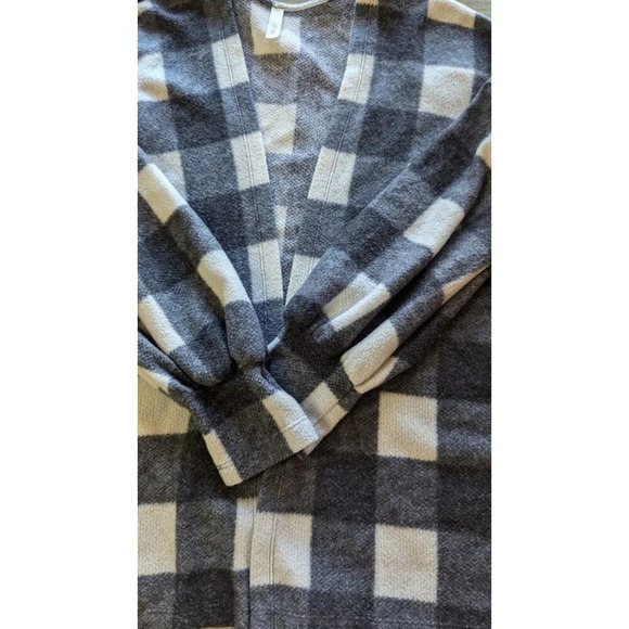 Primi Women's Buffalo Plaid Open Front Cardigan Long Sleeve Cozy Soft Size XXXL - Picture 3 of 5